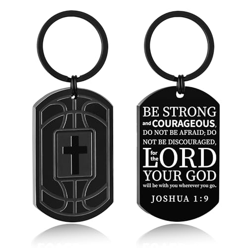 Football/Baseball/Soccer/Basketball Keychain for Men Sport Gifts for Men - color: Black, style: Basketball-joshua 1:9
