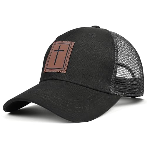 Christian Hats for Men Women, Faith Over Fear Hat - color: Cross