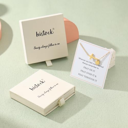 Stocking Stuffers for Teens Women, Cross Bracelet for Women Graduation Gift Dainty Cross Bracelet with Initials Christian Gifts for Women Teen Girl Gift Confirmation Baptism Religious Jewelry Birthday Mothers Day Gifts - color: Gold - N