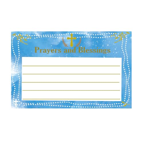 Prayer and Blessing Cards, 4x6 Inch Prayer Request Christian with Line All Occasion Blank Cards for Greeting Praying 50Pcs