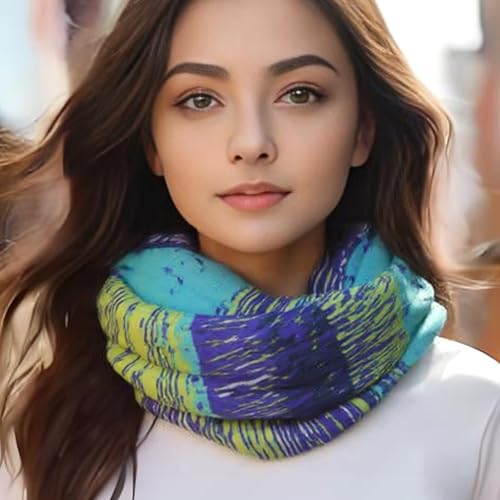 Jersey Knit Infinity Scarf Colorful Head Wrap for Travel - color: Color-b04