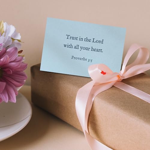 Bible Verse Cards, 60 Scripture Cards with Bible Verses - color: Light Blue