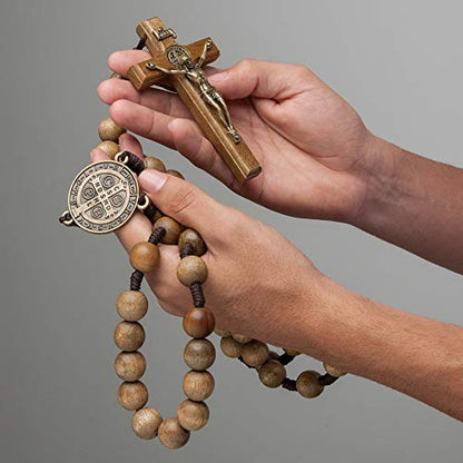 Intercession Wall Display Solid Wood Rosary (St Benedict)