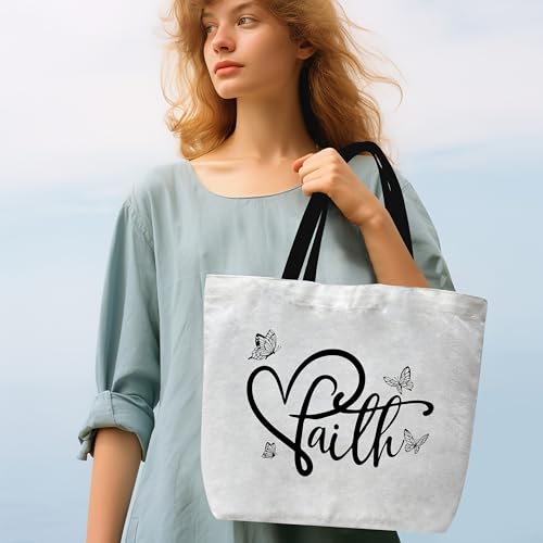 Christian Canvas Tote Bags - color: White