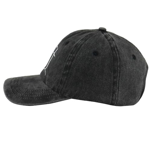 Jesus Hats for Men Women, Religious Gifts for Women Men, Adjustable Embroidered Cotton Christian Baseball Cap - color: Black