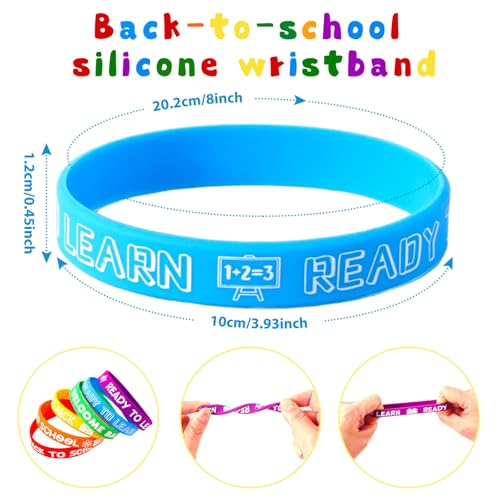 JUNEBRUSHS 42pcs Back to School Bracelets First Day of School Gifts - style: Back to School Style