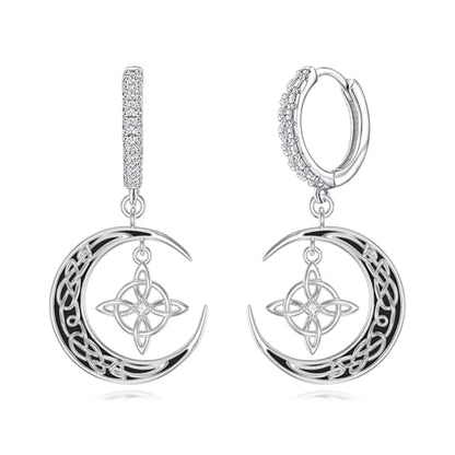 Dorunmo 925 Sterling Silver Mustard Seeds Dangle Earrings for Women Mountains Earrings Hypoallergenic Christmas Jewelry Gifts for Women - style: Witch Knot-02