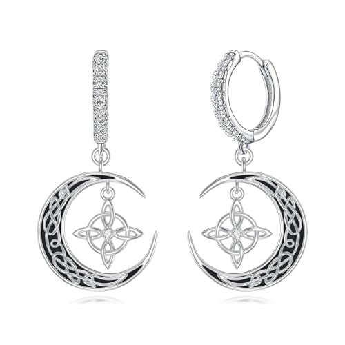 Dorunmo 925 Sterling Silver Mustard Seeds Dangle Earrings for Women Mountains Earrings Hypoallergenic Christmas Jewelry Gifts for Women - style: Witch Knot-02