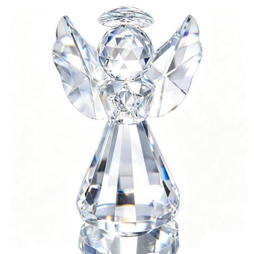 3'' Crystal Guardian Angel Figurine Gift For Women Christmas Angel Statue - style: Clear Angel