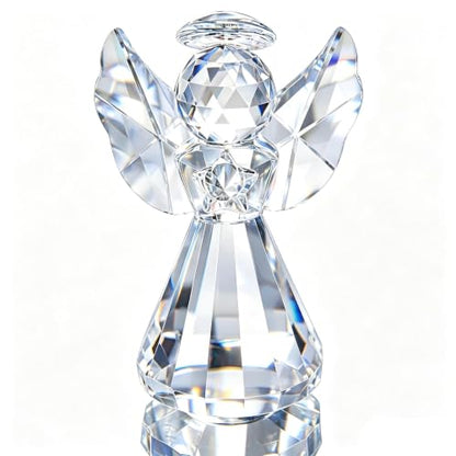 3'' Crystal Guardian Angel Figurine Gift For Women Christmas Angel Statue - style: Clear Angel