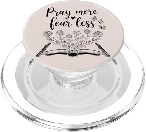 Christian Pray More Fear Less PopSockets PopGrip for MagSafe - style: Magnetic PopGrip