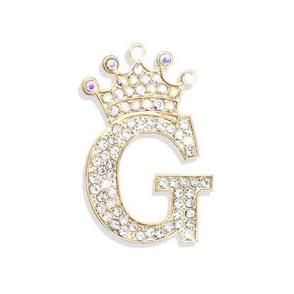 Brooches and Pins for Women A-Z Letter Rhinestone Brooch Pin Jewelry Gifts - color: B3