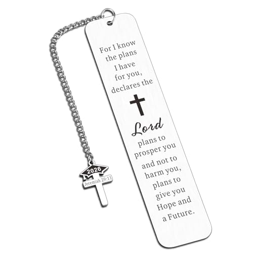 Bookmarks Graduation Gifts for Women Men Him Christian Class of 2026 Gifts