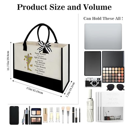 Christian Gifts for Women Faith - Inspirational Religious Gifts for Women Christians Christmas Birthday Valentines Easter Gift for Christians Friend Mom Sister Canvas Tote Bag Utility Beach Bags