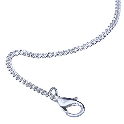 Outus 12 Pack Iron DIY Chain Necklaces Gift Silver Plated Necklace Chain with Lobster Clasp Link for Jewelry Making Supplies(20 Inch) - size: 20 Inch