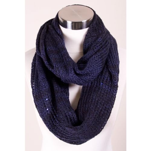 ScarvesMe Women's Check and Plaid Soft Infinity Loop Winter Fall Warm Scarf - color: Lof022_navy