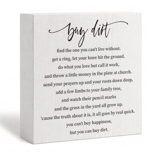 Inspirational Wood Box Decor Sign, Buy Dirt Signs, Inspirational Motivational Wood Box Decor Gift for Friends Colleague, Rustic Home Deocration, Farmhouse Home Decor - color: Color 16