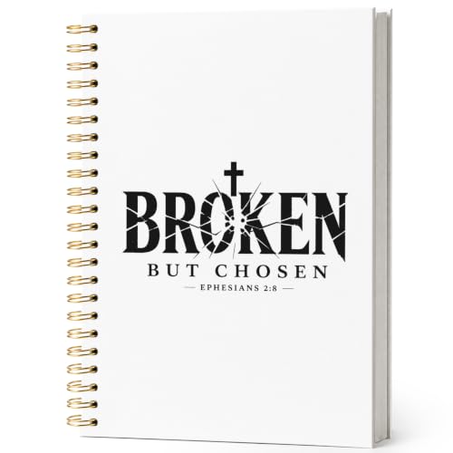 Broken But Chosen Christian Bible Journal Notebook for Women Men - color: broken but chosen