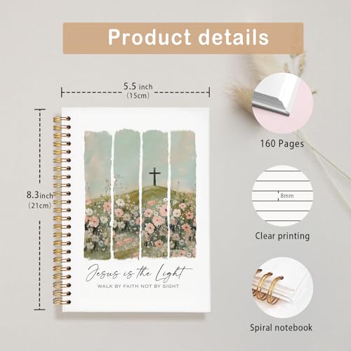 Bible Journal for Women,Bible Nnotebook,Gifts for Christian Women - color: Jesus is the light