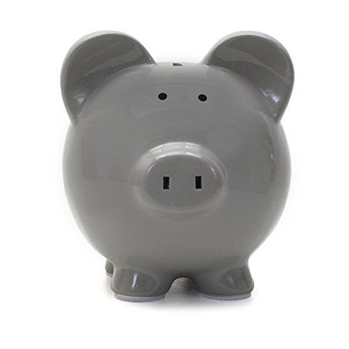 Child to Cherish Ceramic Piggy Bank, Gray - color: Gray