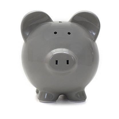 Child to Cherish Ceramic Piggy Bank, Gray - color: Gray