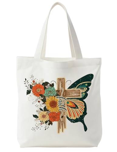 Bible Bags for Women, Christian Tote Bag, Gifts for Christian Women - color: Faith
