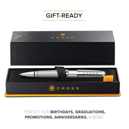 Cross Edge Sonic Titanium Gel Rollerball Pen, Medium Point, Black Ink - color: Titanium Grey