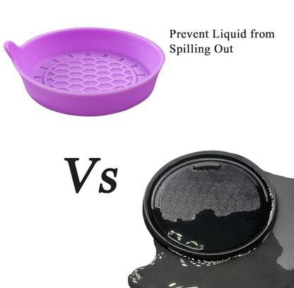 Amooca 2-Pack Spill-Proof Cup Coasters Non-Slip Car Cup Holder Inserts - color: Purple, size: 2 pack