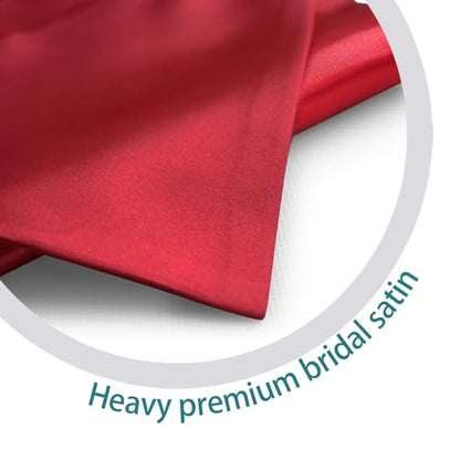 Premium Choir V Stole - Solid Color - Satin - Unisex - color: Red