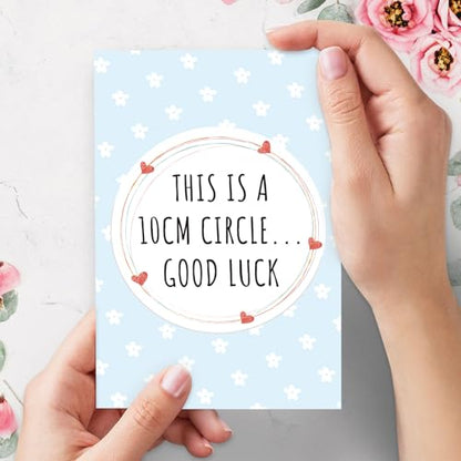 Funny Baby Shower Card for Her, Humorous New Mom Card - 10 cm Circle - color: 3-30