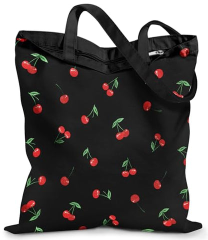 Miss Adola Canvas Tote Bag with Zipper for Women - color: Black Cherry