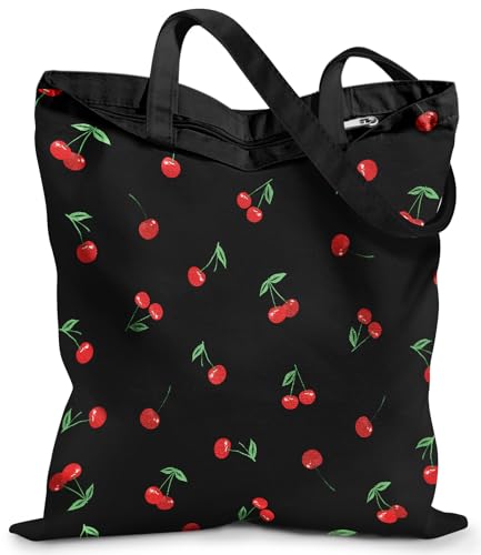 Miss Adola Canvas Tote Bag with Zipper for Women - color: Black Cherry