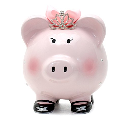 Child to Cherish Ceramic Piggy Bank for Girls, Princess - color: Princess