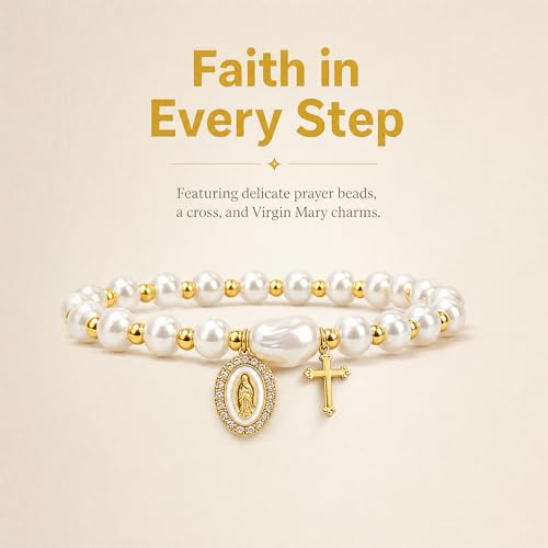 Holy Water Bracelet for Women,Religious Christian FaithJewelry - color: White