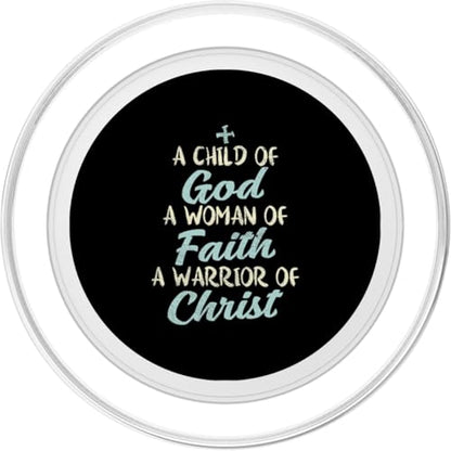 Child God Woman Faith Warrior Christ Jesus Christian Gift PopSockets PopGrip for MagSafe - style: Magnetic PopGrip