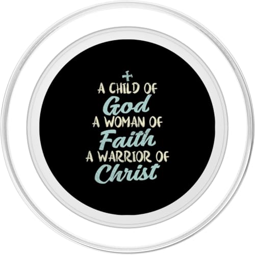 Child God Woman Faith Warrior Christ Jesus Christian Gift PopSockets PopGrip for MagSafe - style: Magnetic PopGrip