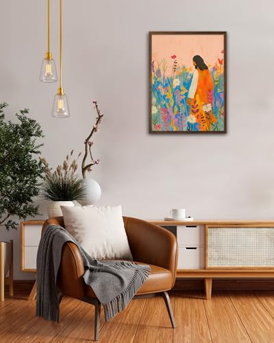 EcoHest 12x16 in Jesus Wildflower Bible Verse Framed Christian Wall Art - color: Walnut Framed Wildflowers, size: 16"L x 12"W