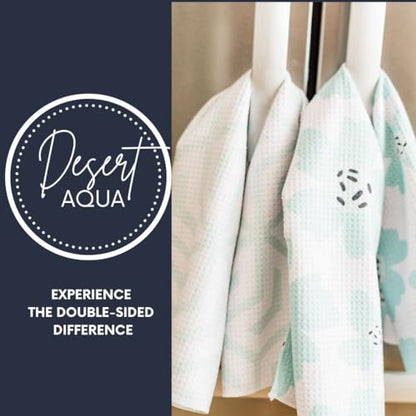Kitchen Towels, Dish Towels for Kitchen, 3 Pc Kitchen Towel Set - color: Aqua