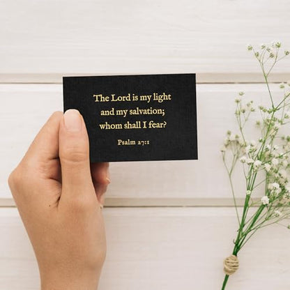 Bible Verse Cards, 60 Scripture Cards with Bible Verses - color: Black