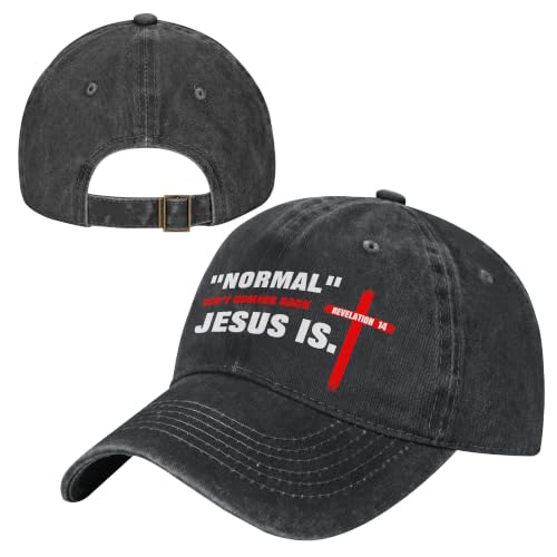 Religion Christ Christian Jesus Baseball Cap for Men Women Adjustable Retro Washed Golf Dad Caps Funny Graphic - color: Revelation 14