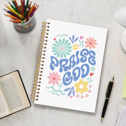 Boho Floral Christian Notebook for Women 5.5x8.3 - color: Boho Floral