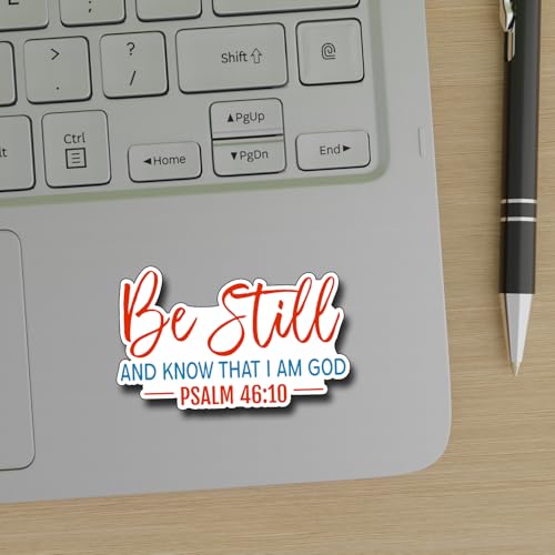 (3Pcs) Be Still and Know that I Am God Sticker Christian Inspirational Decals Decorate Books Laptop Phone Water Bottles Kindles Tumbler Waterproof Vinyl Stickers 3 x 1,8" Inch - color: Be Still and Know That I Am God