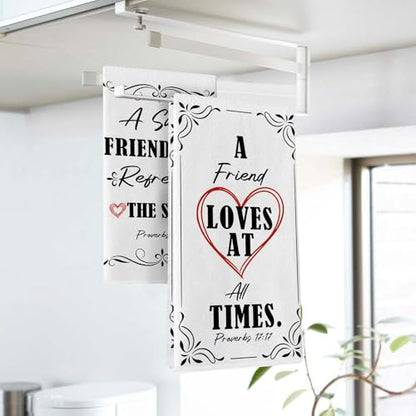 A Sweet Friendship Refreshes The Soul Kitchen Dish Towels Set of 2