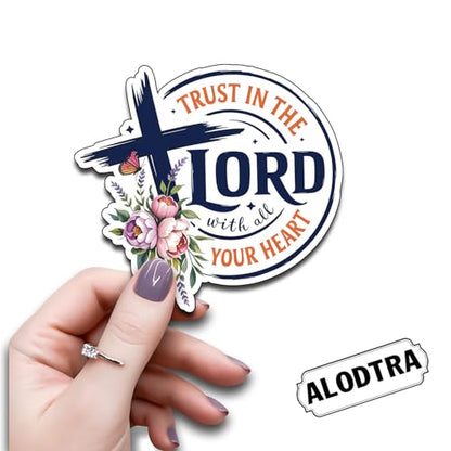 (3PCS) Trust in the Lord with All Your Heart Vinyl Sticker Pack Durable Waterproof Stickers for Laptop Water Bottle Car Bumper Phone Case - color: Trust in the Lord With All Your Hear