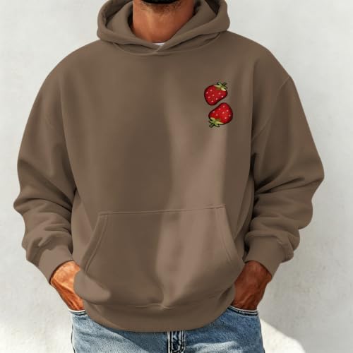 Christian Hoodies for Men Fruit of The Spirit Hoodie Jesus Religious Faith Bible Verse Sweatshirt Graphic Pullover - color: Coffee, size: XX-Large