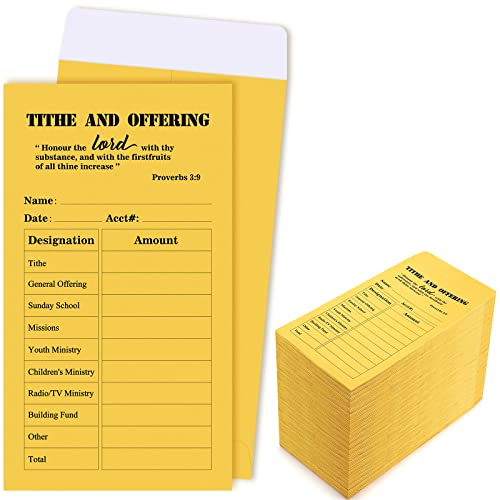 Woanger 500 Pcs Tithes and Offering Envelopes 6.3 x 3.5 Inches Church Supplies Tithe Envelopes for Saving Money Church Donation Supplies (Classic)