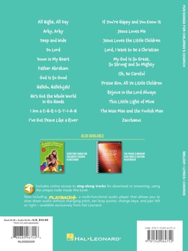 Fun Songs for Children's Church | 22 Christian Songs for Kids with Guitar Ukulele Piano Sheet Music | Worship Songbook for Sunday School and VBS | Melody Lyrics and Chords with Online Audio Tracks