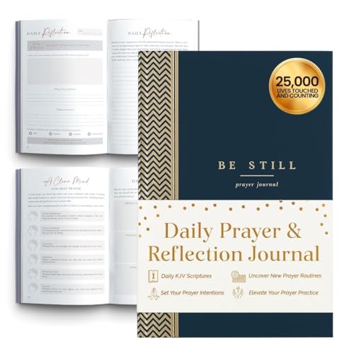 Daily Prayer Journal with Prompts | 90-Day Guided Devotional & Scripture Reflection | Bible Study and Spiritual Growth Tracker | Undated Faith Planner, 5.5x8" - Navy Blue Chevron - color: Chevron Navy Blue