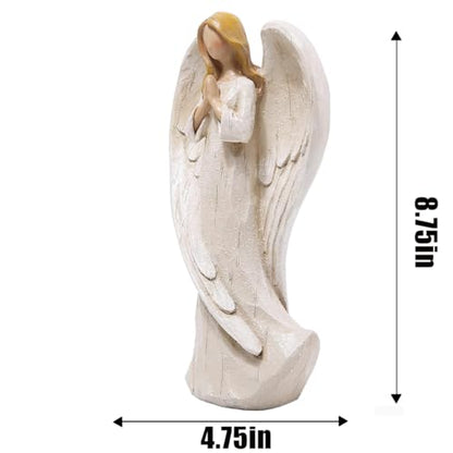 Hodao Praying Angel Figurine, Elegant White - style: praying