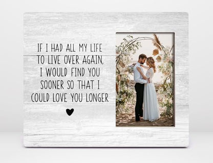 Orchroma Couple Picture Frame,Couple Gifts Ideas Anniversary Engagement Presents for Couples Boyfriend Girlfriend Newlyweds,Marriage License Frame,Long Distance Relationship Gift,Love 4x6 Photo Frame - color: Love you longer